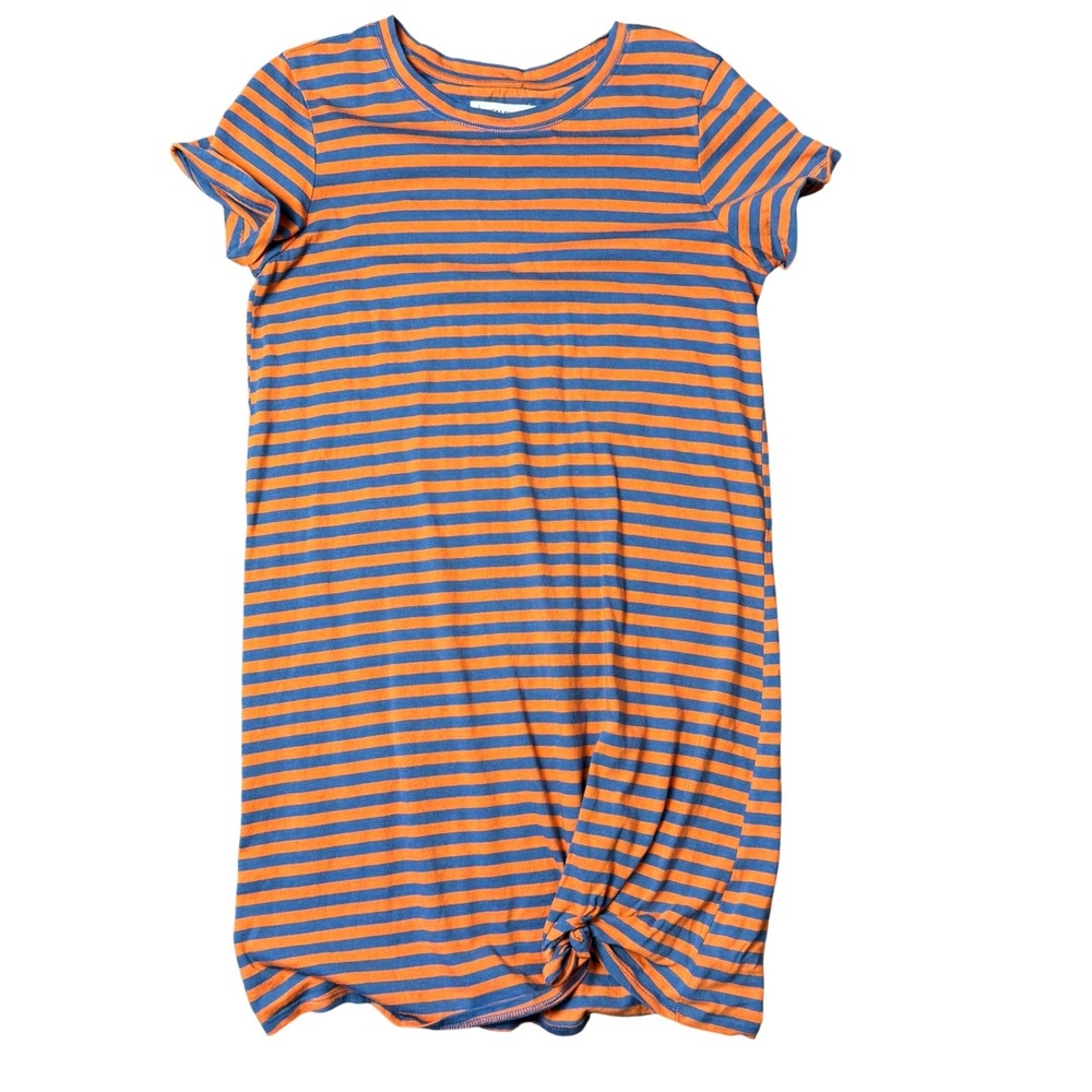 Lucky Brand Orange and Blue Striped Mini Dress